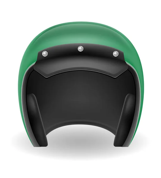 Casco Motociclista Edad Para Conducción Vector Moto Ilustración Aislado Sobre — Vector de stock