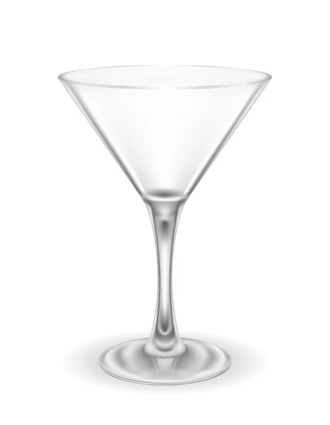 白を基調としたマルティーニカクテルアルコール飲料ガラスベクトルイラスト — ストックベクタ