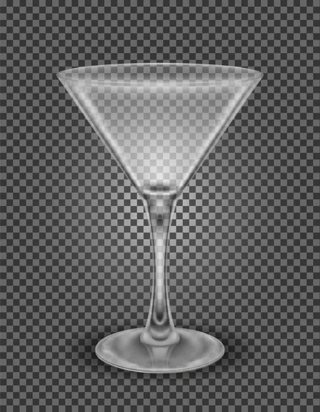 Martini Cocktail Alcoholic Drink Glass Vector Illustration Isolated White Background - Stok Vektor