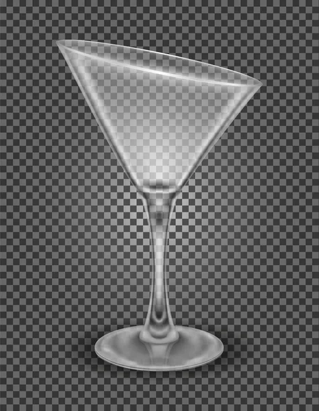 Martini Cocktail Alcoholic Drink Glass Vector Illustration Isolated White Background - Stok Vektor