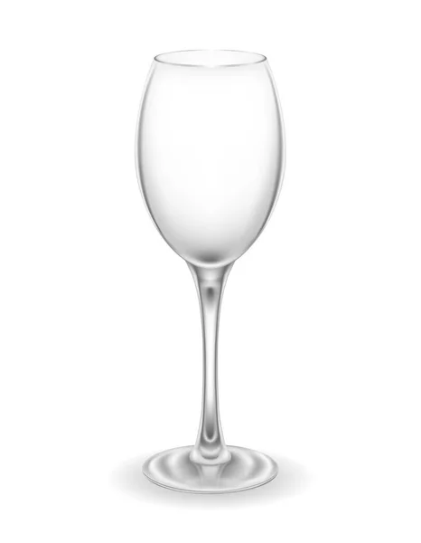 Verre Transparent Pour Vin Boissons Faibles Alcool Illustration Vectorielle Isolé — Image vectorielle