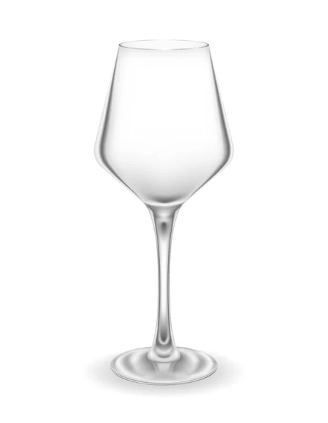 Transparentes Glas Für Wein Und Alkoholarme Getränke Vektor Illustration Auf — Stockvektor