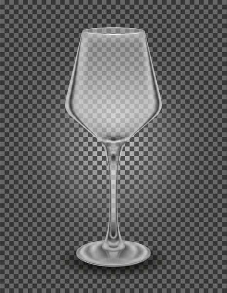 Transparent Glas För Vin Och Lågalkoholhaltiga Drycker Vektor Illustration Isolerad — Stock vektor
