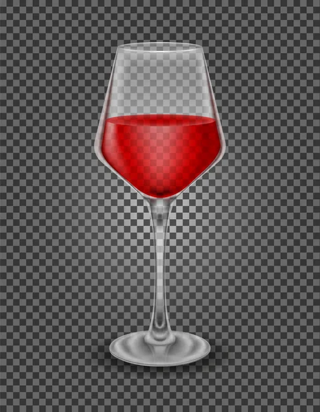 Transparentní Sklo Pro Víno Nízkoalkoholické Nápoje Vektorové Ilustrace Izolované Pozadí — Stockový vektor