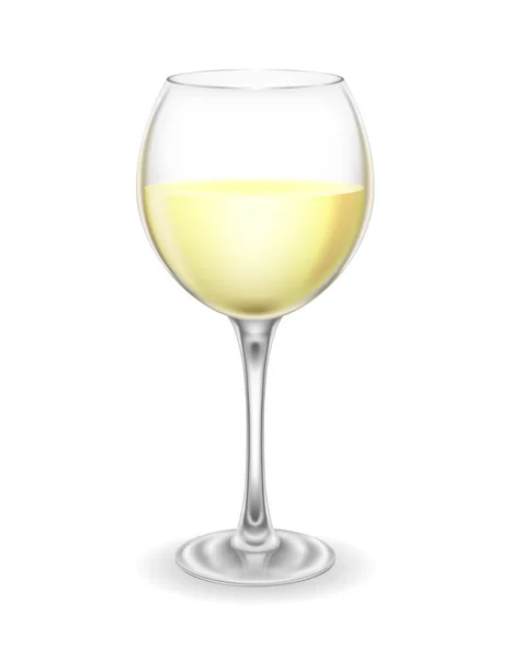 Transparentní Sklo Pro Víno Nízkoalkoholické Nápoje Vektorové Ilustrace Izolované Pozadí — Stockový vektor
