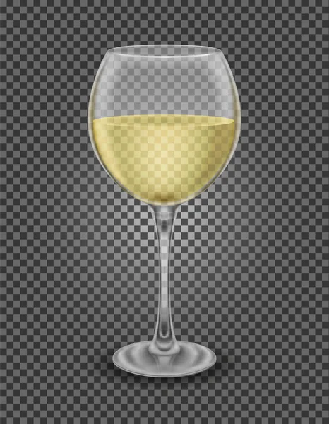 Διαφανές Γυαλί Για Κρασί Και Χαμηλή Αλκοόλ Ποτά Διανυσματική Απεικόνιση — Διανυσματικό Αρχείο