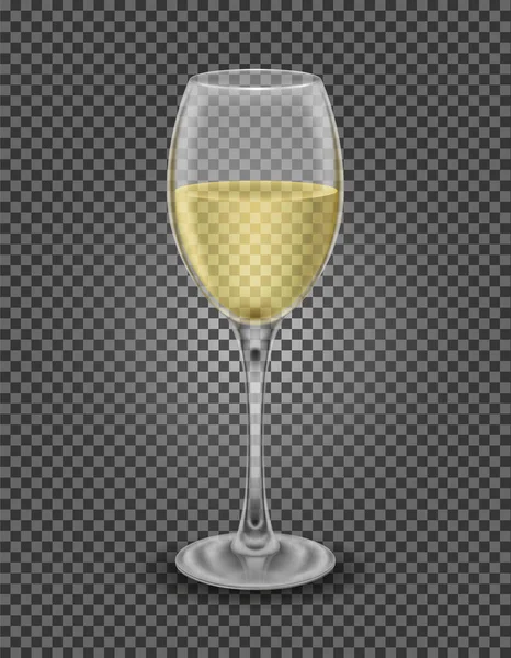 Vidro Transparente Para Vinho Bebidas Com Baixo Teor Alcoólico Ilustração —  Vetores de Stock