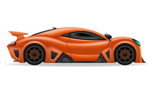 Sport Hyper Supercar Vektor Illustration Isoliert Auf Weißem Hintergrund — Stockvektor