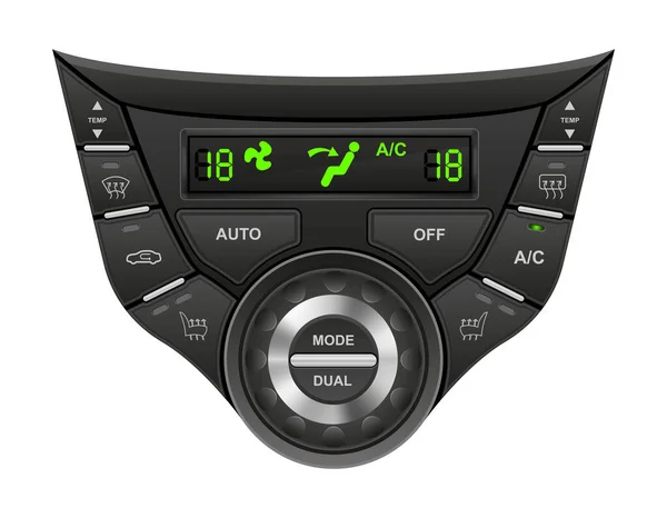 Car Climate Control Panel Vector Illustration Isolated White Background — Stock Vector