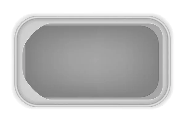 金属矩形罐 用于在白色背景上隔离的产品矢量图解 — 图库矢量图片