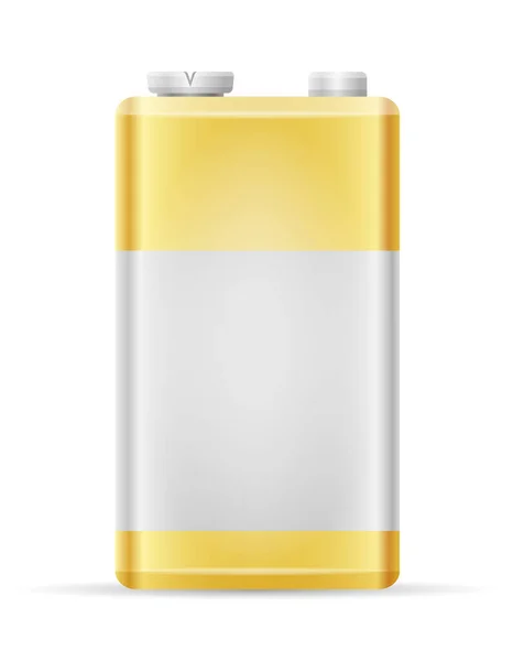 Energie Baterie Výkon Stříbřité Zlaté Barvy Vektor Ilustrace Izolované Bílém — Stockový vektor