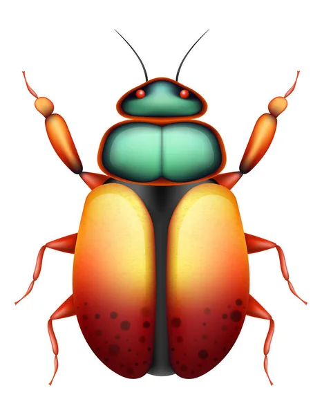 Insekter Vilda Djur Vektor Illustration Isolerad Vit Bakgrund — Stock vektor