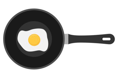 kızarmış kızarmış yumurta stok vektör illüstrasyon beyaz arka plan üzerinde izole