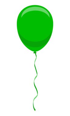 Beyaz arka plan üzerinde izole şerit hisse senedi vektör çizim ile helyum pompalanan kutlama balonları