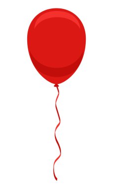 Beyaz arka plan üzerinde izole şerit hisse senedi vektör çizim ile helyum pompalanan kutlama balonları