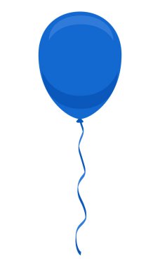 Beyaz arka plan üzerinde izole şerit hisse senedi vektör çizim ile helyum pompalanan kutlama balonları