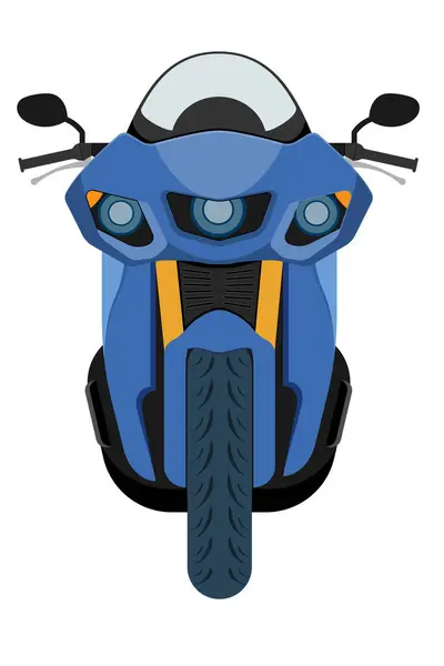 Motorrad Moderne Schnelle Sport Motorrad Vektor Illustration Isoliert Auf Weißem — Stockvektor