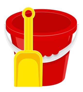 Plaj ve deniz yaz boş nesneleri beyaz arka planda izole edilmiş vektör illüstrasyon stoku