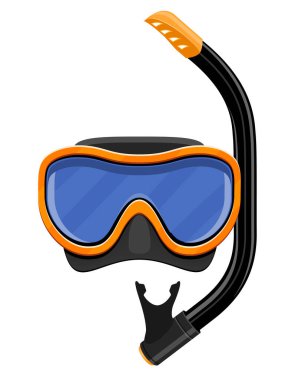 Plaj ve deniz yaz boş nesneleri beyaz arka planda izole edilmiş vektör illüstrasyon stoku