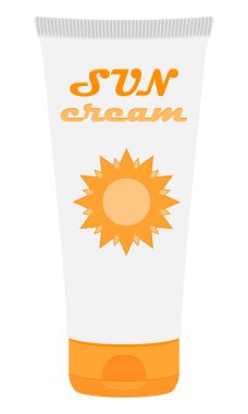 Plaj ve deniz yaz boş nesneleri beyaz arka planda izole edilmiş vektör illüstrasyon stoku