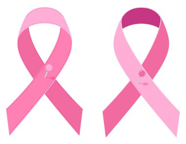 pembe kurdele meme kanseri bilinçlendirme hisse senedi vektör illüstrasyon izole beyaz arka plan üzerinde