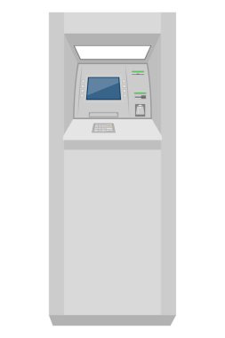 atm para çekme makinesi hisse senedi vektör illüstrasyon izole beyaz arka plan üzerinde