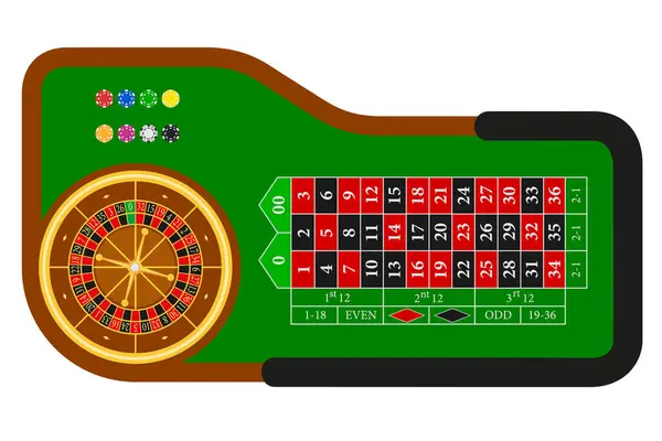 Casino Roulette Stock Vector Illustration Isolated White Background — Stock Vector