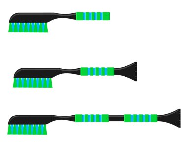 araba kar fırçası vektör çizimi beyaz arkaplanda izole edildi