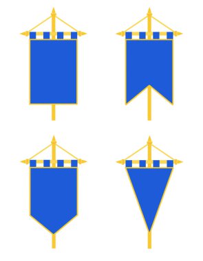 kraliyet bayrağı gerçekçi şablon boş boş stok vektör illüstrasyon beyaz arka plan üzerinde izole