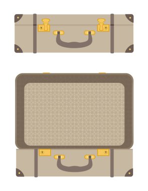 bavul hisse senedi vektör illüstrasyon izole beyaz arka plan üzerinde seyahat