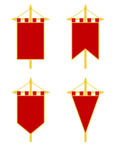 Királyi Zászló Reális Sablon Üres Üres Állomány Vektor Illustrationn Elszigetelt Vektor Grafikák