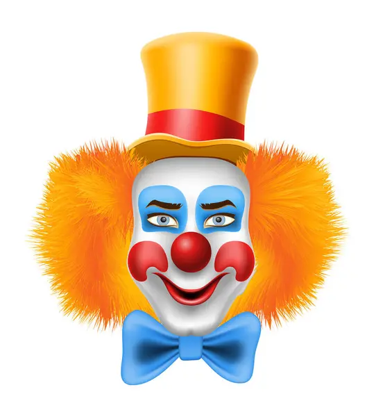Cheerful Clown Actor Circus Character Vector Illustration Isolated Background Stock Illustration