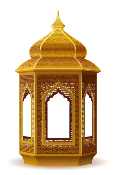 Iszlám Lámpás Muszlimok Attribútuma Vallási Állomány Vektor Illusztráció Jogdíjmentes Stock Illusztrációk