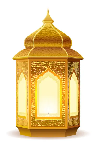 Lanterna Islamica Musulmani Attributo Della Religione Stock Vettore Illustrazione Vettoriali Stock Royalty Free