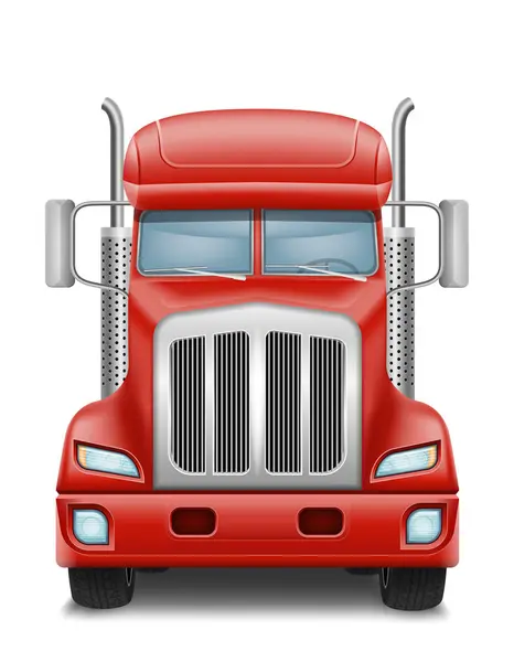 Вантажні Вантажні Автомобілі Доставка Вантажівки Великий Векторні Ілюстрації Ізольовані Білому Стоковий вектор