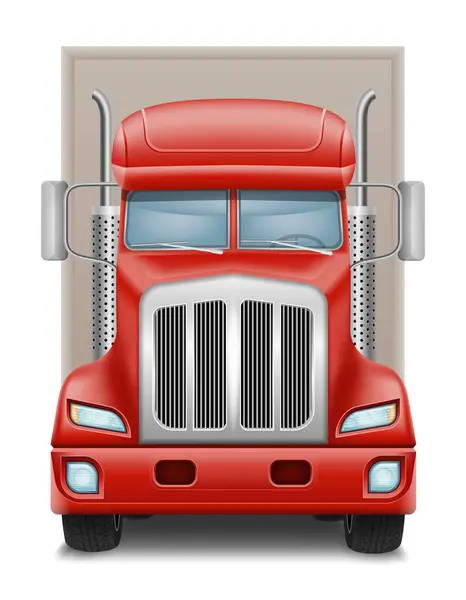 Camion Merci Consegna Auto Carico Anl Grande Vettore Illustrazione Isolato Vettoriale Stock