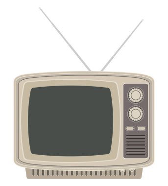 Beyaz arkaplanda izole edilmiş retro eski vintage simgeleri düz stil vektör çizimi