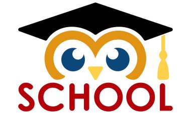 owl education logo for university college school and your business or company vector illustration isolated on white background clipart