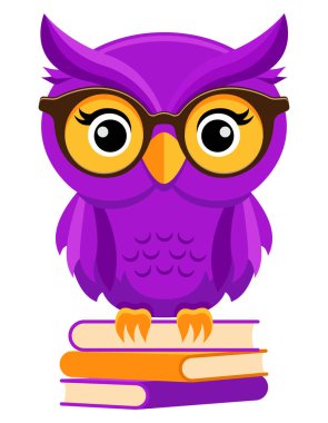 Üniversite fakültesi için baykuş eğitim logosu ve beyaz arka planda izole edilmiş iş veya şirket vektör illüstrasyonunuz