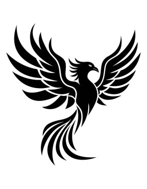 Anka kuşu logosu beyaz arka planda izole edilmiş iş veya şirket vektör çizimi için yaratıcı ve orijinaldir.