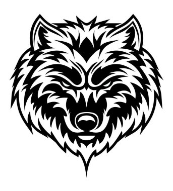 Kurt logosu, beyaz arka planda izole edilmiş iş veya şirket logoti vektör çizimi için yaratıcı ve orijinaldir.