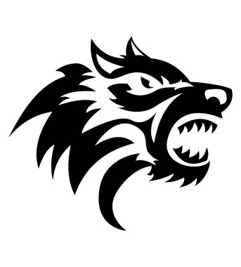 Kurt logosu, beyaz arka planda izole edilmiş iş veya şirket logoti vektör çizimi için yaratıcı ve orijinaldir.