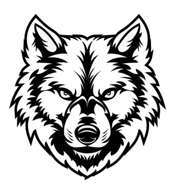 Kurt logosu, beyaz arka planda izole edilmiş iş veya şirket logoti vektör çizimi için yaratıcı ve orijinaldir.