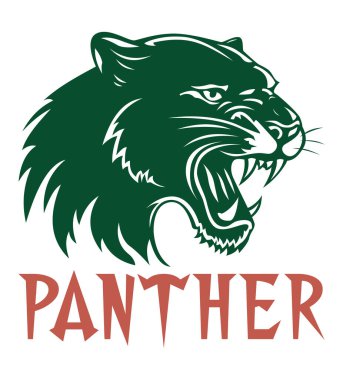 panter logosu beyaz arka planda izole edilmiş iş ya da şirket logoti vektör illüstrasyonu için yaratıcı ve orijinal