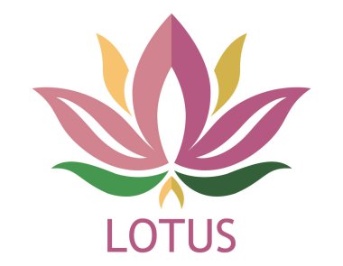 Lotus dengesi armoni logosu yaratıcılığı ve özgün iş veya şirket logoti vektör çizimi için beyaz arka planda izole edilmiş