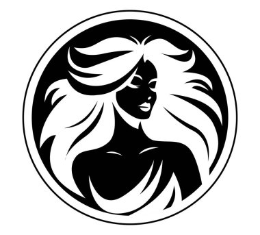 Güzellik salonu logosu beyaz arka planda izole edilmiş iş veya şirket logoti vektör illüstrasyonu için yaratıcı ve orijinal