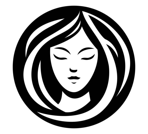 beauty salon shop logo creative and original for your business or company logotype vector illustration isolated on white background