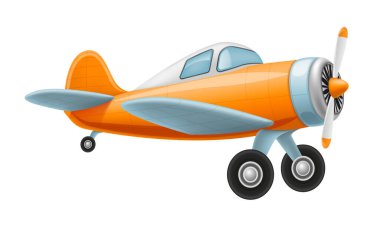 Beyaz arkaplanda izole edilmiş retro uçak vintage eski düzlem vektör illüstrasyon çizimi