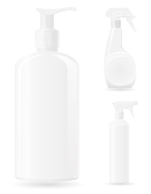 Plastik sprey şişesi karikatür stok vektör çizimi beyaz arka planda izole