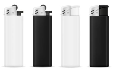 sigara hafif çizgi film stok vektör çizimi beyaz arkaplanda izole